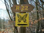 Schild Wanderweg 22 - Schmetterlingswanderweg